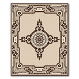 Ornate Beige Persian Medallion Rug