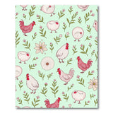 Adorable Fluffy Chicken Rooster Cartoon Rug