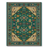 Deep Green Traditional Persian Area Rug