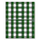 Rustic Farmhouse Green Green Gingham Check Area Rug