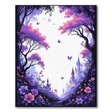 Purple Enchanted Forest Castle Rug