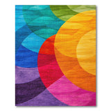 Multi-color and Patterns Vibrant Overlapping Circles Multi-Color Area Rug