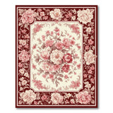 Pink Peony Floral Vintage No. 3 Area Rug