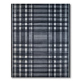 Black and White Black White Plaid Geometric Area Rug