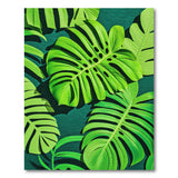 Vibrant Monstera Leaf Green Area Rug