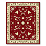 Elegant Red Persian Floral Area Rug with Gold Vines