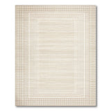 Beige Geometric Framed Border Area Rug