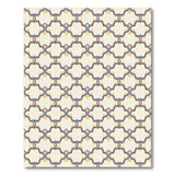 Cream Grey Geometric Hexagon Area Rug
