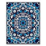 Navy Blue Mandala Persian Area Rug