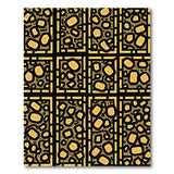 Bold Black and Yellow Geometric Frame Rug