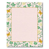 Blush Pink Floral Butterfly Border Area Rug