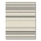 Black White Horizontal Striped Area Rug