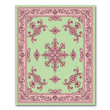 Ornate Mint Green Persian Floral Rug