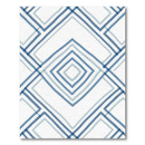 Geometric Modern Navy Blue Geometric Lattice Area Rug