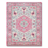 Vibrant Pink Persian Floral Medallion Pink Rug