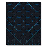 Neon Blue Geometric Modern Area Rug