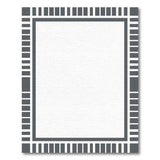 Geometric Modern Grey Geometric Border Area Rug