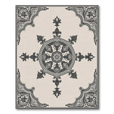 Ornate Black Mandala Persian Rug