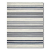 Navy Ivory Striped Coastal Woven Rug
