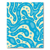 Fluid Blue Organic Abstract Area Rug