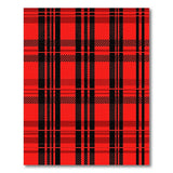 Geometric Modern Red Bold Red Black Buffalo Plaid Area Rug