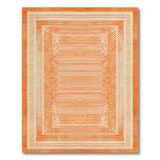 Burnt Orange Zigzag Heritage Tribal Rug