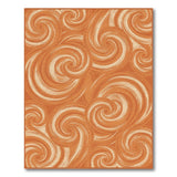 Abstract Area Orange Swirl Abstract Area Rug