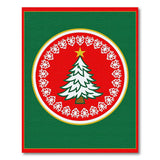 Festive Christmas Tree Snowflake Medallion Rug