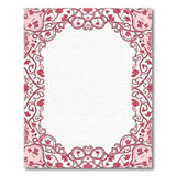 Pink Pink Floral Ornate Border Area Rug