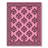 Vintage Pink Floral Damask Area Rug