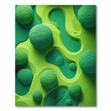 Vibrant Green Fuzzy Sphere Wave Rug