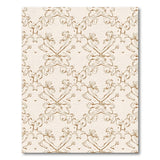 Elegant Beige Ornate Floral Damask Rug
