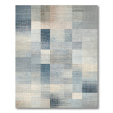Modern Abstract Color Block Washable Area Rug - Blue Grey