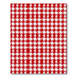 Bold Red Houndstooth Area Rug