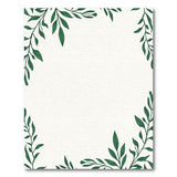 Green Eucalyptus Leaf Border Area Rug