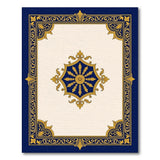 Ornate Navy and Gold Medallion Area Rug