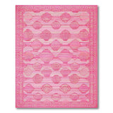 Pink Scallop Shell Coastal Area Rug
