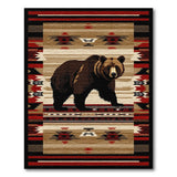 Grizzly Bear Southwestern Area Rug