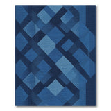 Geometric Modern Blue Diamond Geometric Area Rug