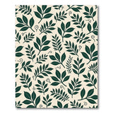 Green Leaf Pattern Beige Area Rug