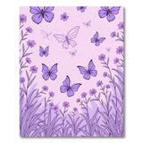 Purple Purple Butterfly Meadow Area Rug