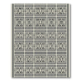 Black White Geometric Star Tile Area Rug