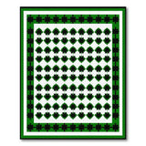 Shamrock Green Bordered Area Rug