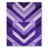 Geometric Modern Purple Geometric Triangle Area Rug