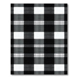 Black White Gingham Plaid Area Rug