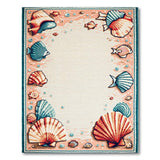 Coastal Seashell Fish Area Rug