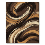 Swirling Abstract Earth Tone Rug
