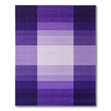 Purple Ombre Plaid Area Rug