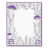 Purple Mushroom Vine Border Area Rug