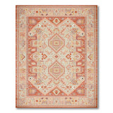 Red Terracotta Geometric Southwestern Area Rug